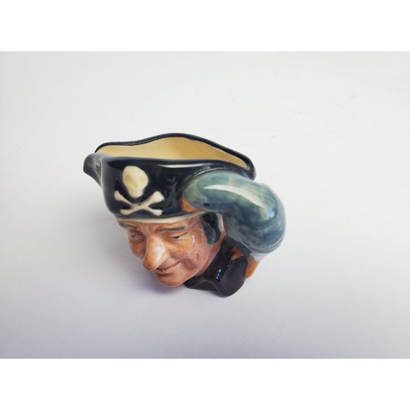 Royal Doulton 1951 Long John Silver Miniature Character Jug, Pirate Toby Mug - Picture 3 of 9